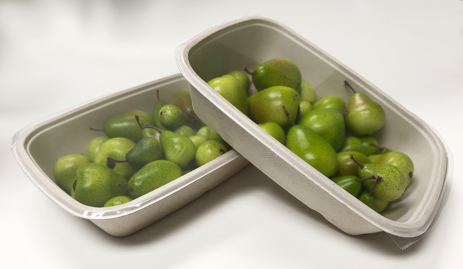 Pulp/Bamboo Eco-Friendly Tray - Heat Tray Sealed